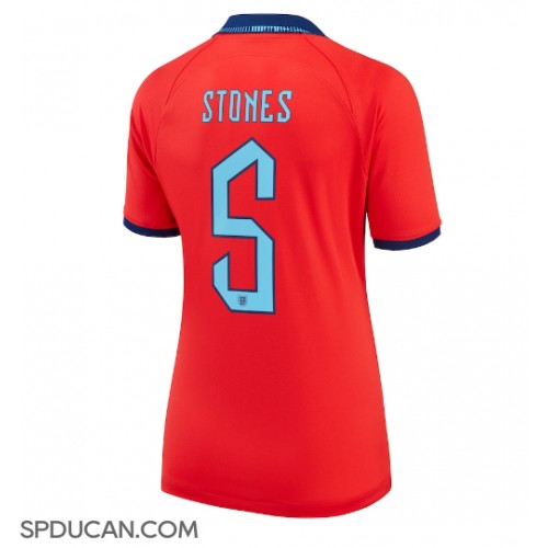 Zenski Nogometni Dres Engleska John Stones #5 Gostujuci SP 2022 Kratak Rukav